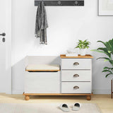 Entryway Storage Bench with Drawer ASKIM White 100 x 39 x 62 cm 4105441