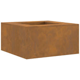 Fire Pit Brown 80 x 80 x 40 cm Weathering Steel 858921