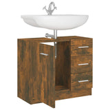 Sink Cabinet Smoked Oak 63x30x54 cm Engineered Wood 815630