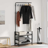 Coat Rack Grey Sonoma 75 x 34 x 184 cm Engineered wood 879956
