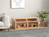 Hamster Cage, Wooden Small Animal Cage for Gerbils, Mice w/ Suspension Bridge, Openable Top, Hut, 85 T3398P350091