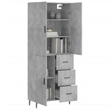 Highboard Concrete Grey 69.5x34x180 cm Engineered Wood 3195919