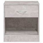 ZNTS Bedside Cabinets 2 pcs with Drawer Concrete Grey 342584