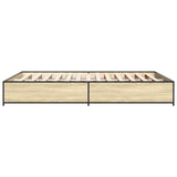 Bed Frame without Mattress Sonoma Oak 150x200 cm King Size 3279838
