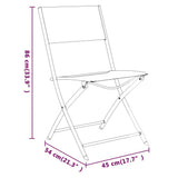 Garden Dining Set Grey Powder-coated steel Standard Foldable 3102920