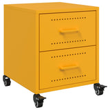 ZNTS Bedside Cabinet Mustard Yellow 36x39x43.5 cm Steel 846632