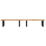 Basin Shelf Wall Mounted Steel and Solid Wood Acacia 3302793