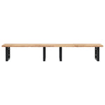 Basin Shelf Wall Mounted Steel and Solid Wood Acacia 3302793