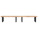Basin Shelf Wall Mounted Steel and Solid Wood Acacia 3302793