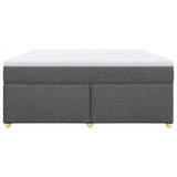 Box Spring Bed with Mattress Dark Grey 180x200 cm Fabric 3285395