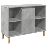 Bathroom Cabinet Concrete Grey 80x33x60 cm Engineered Wood 857132