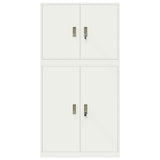 Storage Cabinet 2 pcs White 90 x 40 x 175 cm Steel Lockable 3438722