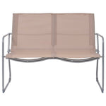 4 Piece Garden Lounge Set Fabric & Steel Taupe 44354