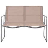 4 Piece Garden Lounge Set Fabric & Steel Taupe 44354