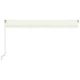 Retractable Awning Cream 500 x 300 cm Fabric and Aluminium 3068942