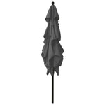 3-Tier Garden Parasol with Aluminium Pole Anthracite 2.5x2.5 m 313838