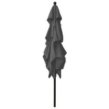 3-Tier Garden Parasol with Aluminium Pole Anthracite 2.5x2.5 m 313838