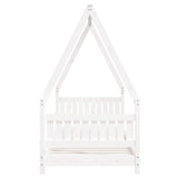 Kids Bed Frame White 80x200 cm Solid Wood Pine 834496