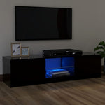 ZNTS TV Cabinet with LED Lights Black 120x30x35.5 cm 804284