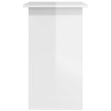 Desk High Gloss White 80x45x74 cm Engineered Wood 801370