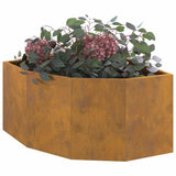 Corner Planter Rusty 60 x 60 x 35 cm Weathering steel 883646
