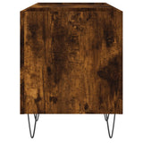 Record Cabinet Smoked Oak 121x38x48 cm Engineered Wood 831681