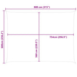 Sun Shade Sail Yellow and White 8 x 6 m 100% Polyester Oxford 42031083