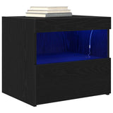 Bedside Cabinet 2 pcs Black Oak 50 x 40 x 45 cm Engineered Wood 862185