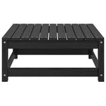 Garden Footstool 70x70x30 cm Black Solid Wood Pine 805674