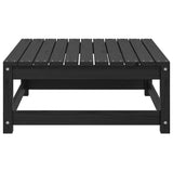 Garden Footstool 70x70x30 cm Black Solid Wood Pine 805674