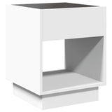 Coffee Table with Infinity LED White 40x40x50 cm 847644
