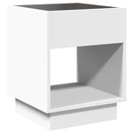 ZNTS Coffee Table with Infinity LED White 40x40x50 cm 847644