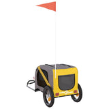 Pet Bike Trailer Yellow and Grey Oxford Fabric and Iron 93868