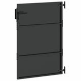 Garden Gate with Lock Black 85 x 125 cm Powder-coated steel 42015880
