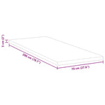 Mattress Pads White 70 x 200 cm PU Foam 4106390