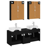 Bathroom Furniture Set 5 pcs Black Oak 3406808