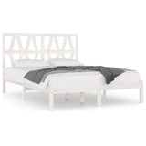 Bed Frame without Mattress White Solid Wood Small Double 3103969