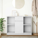 Sideboard with Drawer White 101x35x76 cm Engineered Wood 861562