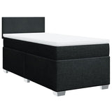 Box Spring Bed with Mattress Black 100x200 cm Fabric 3285794