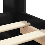 Bed Frame with Storage and Headboard Black 135 x 190 cm 3414118