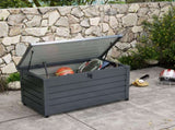 311L Galvanised Steel Garden Storage Box, with Lock - Dark Grey T3398P314189