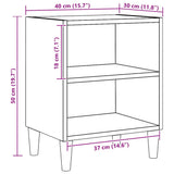 Bedside Cabinets 2 pcs Artisan Oak 40x30x50 cm Engineered Wood 856419