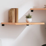 Wall Shelf Light Brown 60x50x cm Treated Solid Wood Oak 363651