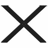 Dining Table Legs X-Shaped 3 pcs Black 90x cm Steel 4012996