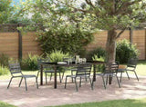 Garden Dining Set 7 pcs Anthracite Powder-Coated Steel 3379300