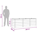 Garden Raised Bed Brown 300 x 100 x 91 cm 42039015