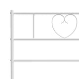 Metal Bed Frame without Mattress with Footboard White 120x200cm 355528
