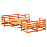 Garden Sofa Set Wax brown Solid pine wood Sectional Modular 3299287