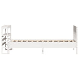Bed Frame without Mattress White 90x200 cm Solid Wood Pine 3306274