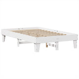Bed Frame without Mattress White 120x190 cm Small Double Solid Wood Pine 855374